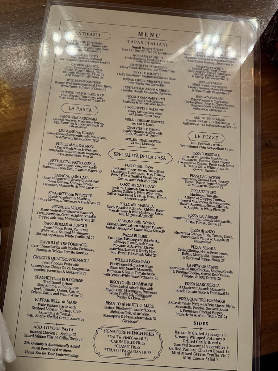 Pazza Notte Menu - Image 3